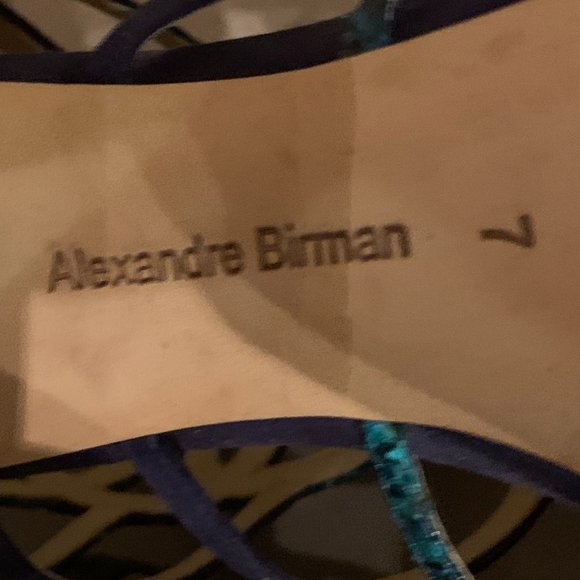 Alexandre Birman Suede & Python Cage Sandals - Picture 4 of 7